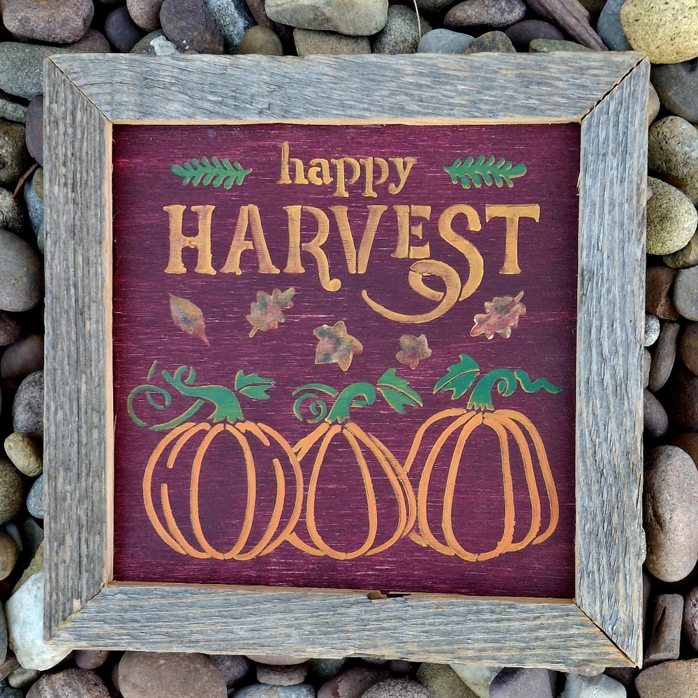 Fall Sweet October Rustic Signs Painted Crafted Harvest Pumpkin Shelf Sitters - Picture 8 of 9